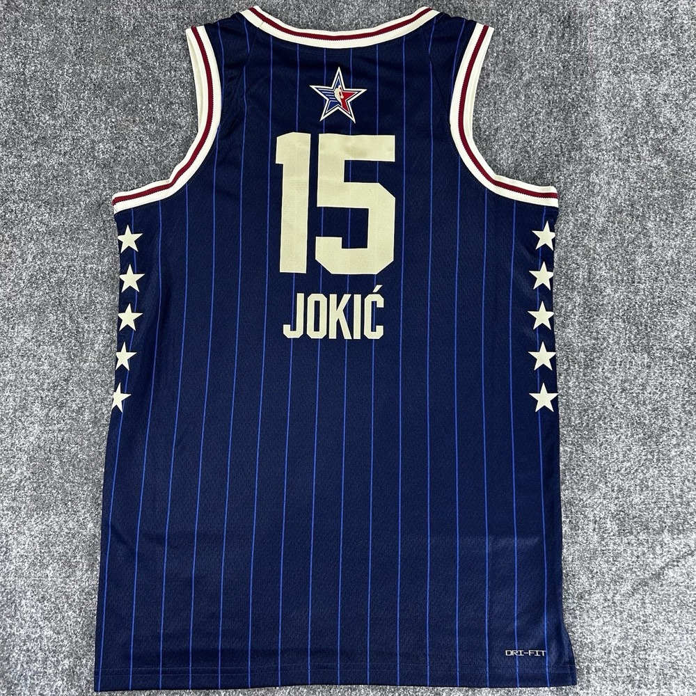 Nikola Jokic Jordan 2024 NBA All-Star Swingman Jersey Men's Small Blue - Picture 5 of 13